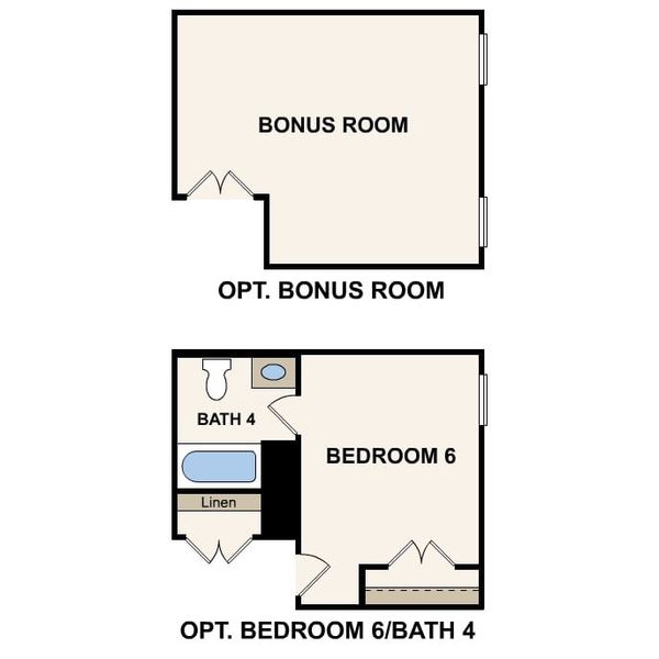 2D floor plan layout for the Calderwood by Century Communities in Grants Landing, Salisbury, NC (Image 21).