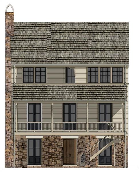 Exterior rendering of this home design in , Clarkesville, GA (Image 2). Exterior rendering of this home design in , Clarkesville, GA (Image 2).