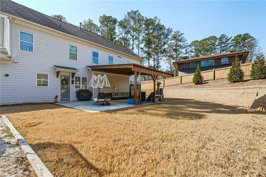 Exterior details and patio area of a home in , Marietta (Image 25).