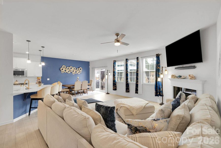 Furnished interior view inside a new home in Falls Cove at Lake Norman, Troutman (Image 15).