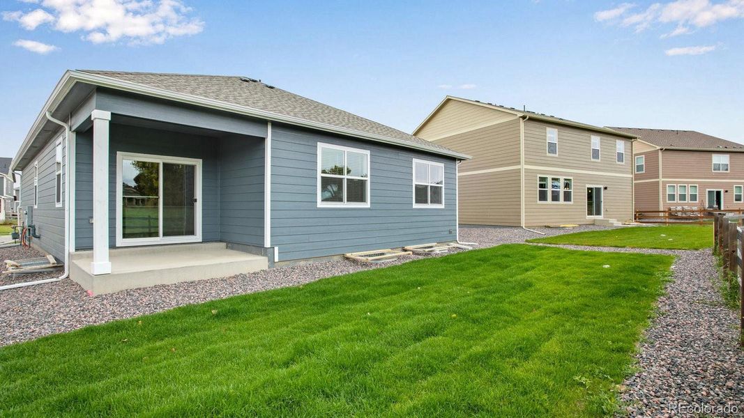 Exterior details and patio area of a home in Hansen Farm, Fort Collins (Image 23).