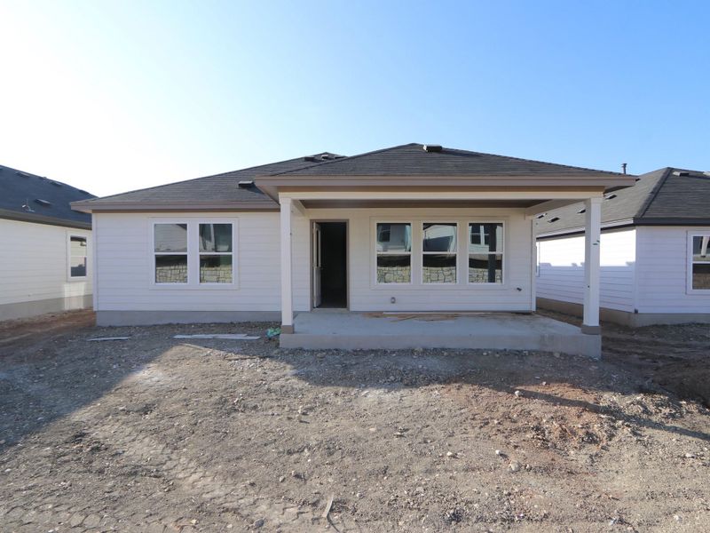 Exterior details and patio area of a home in Marble Creek Crossing, Austin (Image 10). Exterior details and patio area of a home in Marble Creek Crossing, Austin (Image 10).