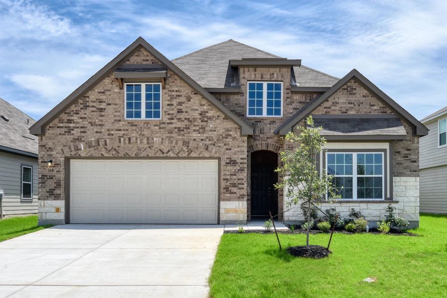 Representative exterior photo of a completed home built from the Alyssa by Ashton Woods in Hennersby Hollow, San Antonio, TX (Image 21).