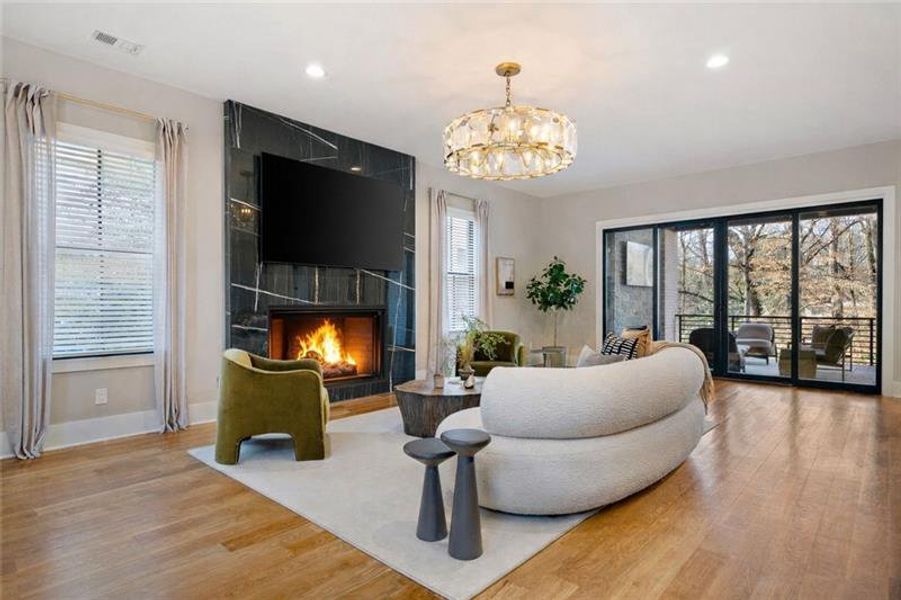 Furnished interior view inside a new home in , Atlanta (Image 9). Furnished interior view inside a new home in , Atlanta (Image 9).