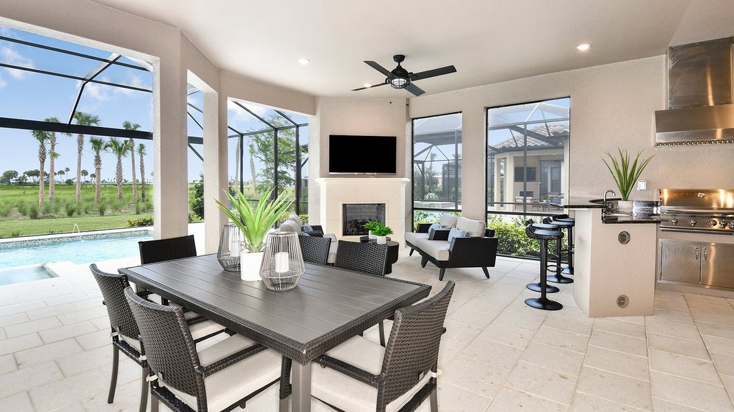 Representative furnished interior of a home built from the Pallazio by Taylor Morrison in Esplanade at Skye Ranch, Sarasota (Image 26).