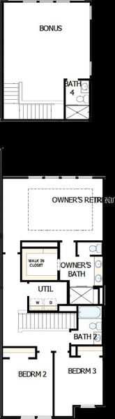 2D floor plan layout of this home in North Creek Village - Townhomes, Huntersville, NC (Image 3). 2D floor plan layout of this home in North Creek Village - Townhomes, Huntersville, NC (Image 3).