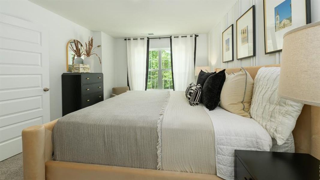 Furnished interior view inside a new home in Towns at Monroe, Atlanta (Image 15). Furnished interior view inside a new home in Towns at Monroe, Atlanta (Image 15).