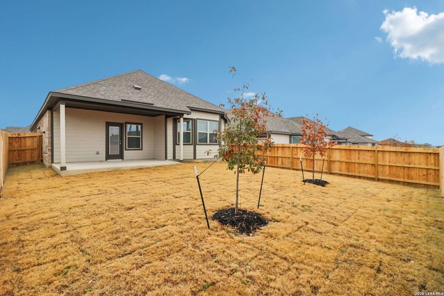 Exterior details and patio area of a home in Kallison Ranch, San Antonio (Image 23).