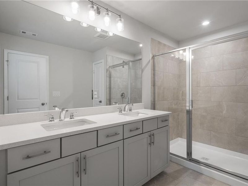 Furnished interior view inside a new home in The Village at Shallowford, Kennesaw (Image 11). Furnished interior view inside a new home in The Village at Shallowford, Kennesaw (Image 11).