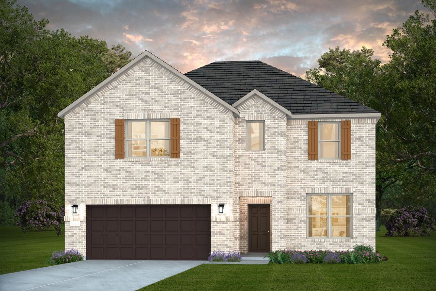 Representative exterior photo of a completed home built from the Rainier by Pulte Homes in Nopal Valley, San Antonio, TX (Image 9). Representative exterior photo of a completed home built from the Rainier by Pulte Homes in Nopal Valley, San Antonio, TX (Image 9).