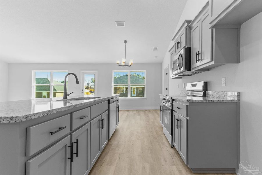 Furnished interior view inside a new home in Pecan Valley, Pensacola (Image 4).