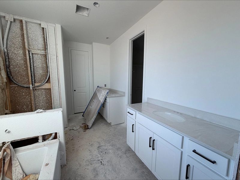 Construction progress -primary bath