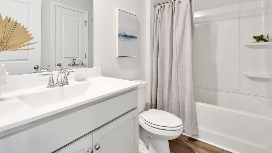 Representative furnished interior of a home built from the MITCHELL TOWNHOME by D.R. Horton in Grayson Park Townhomes, Leland (Image 23). Representative furnished interior of a home built from the MITCHELL TOWNHOME by D.R. Horton in Grayson Park Townhomes, Leland (Image 23).