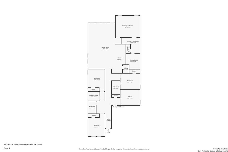 2D floor plan layout of this home in , New Braunfels, TX (Image 3).