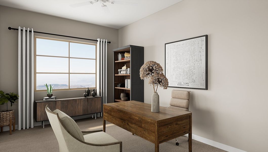 Representative furnished interior of a home built from the Grove Plan 50-3 by Tri Pointe Homes in Waterston Central, Gilbert (Image 6).