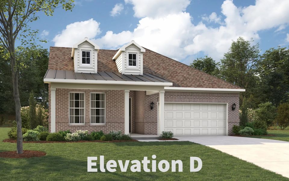 Representative exterior photo of a completed home built from the Austin by Stonehollow Homes in Estates At Baker Park, Sherman, TX (Image 14).