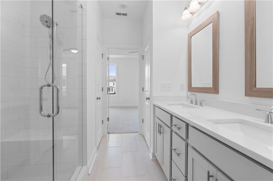 Furnished interior view inside a new home in Ecco Park, Alpharetta (Image 31). Furnished interior view inside a new home in Ecco Park, Alpharetta (Image 31).