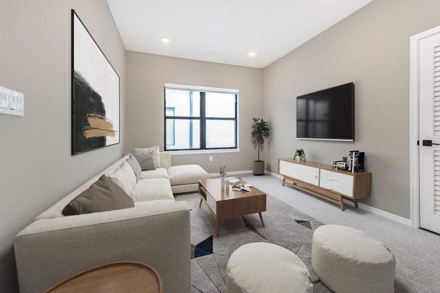 Upstairs Family Room.  This can also be used as a loft, playroom or converted into a 5th bedroom.