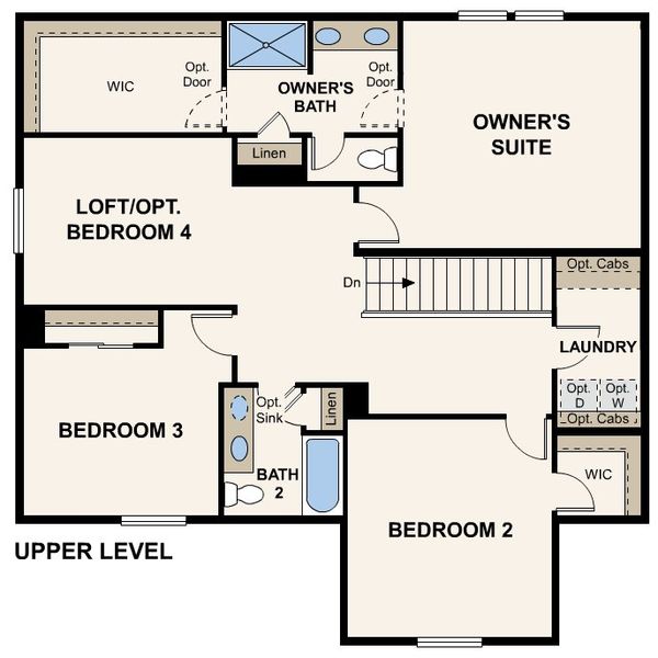2D floor plan layout for the The Powell by Century Communities in Bella Vista, Brighton, CO (Image 5).