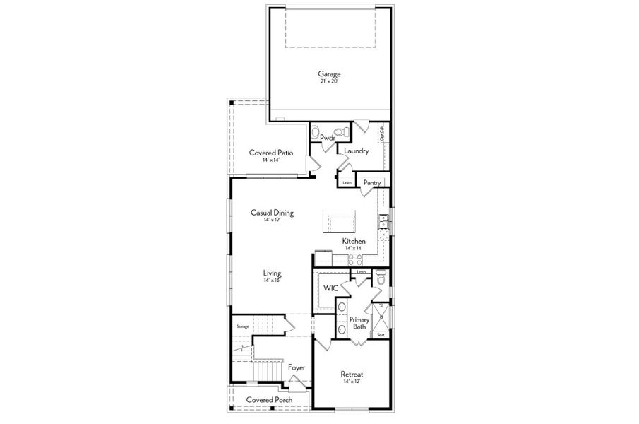 2D floor plan layout for the Wilder by Autograph Homes in Indigo, Richmond, TX (Image 3).