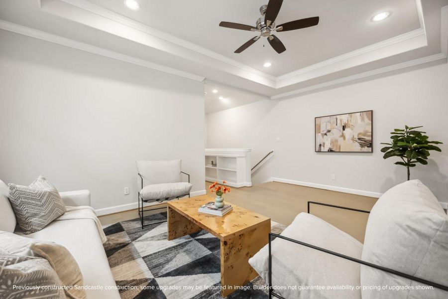 Versatile Loft Space. Whether for movie nights, a home office, or a play area, this upstairs game room offers endless possibilities.