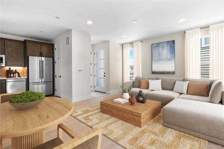 Furnished interior view inside a new home in Luxe at The Canyons, Castle Pines (Image 13).