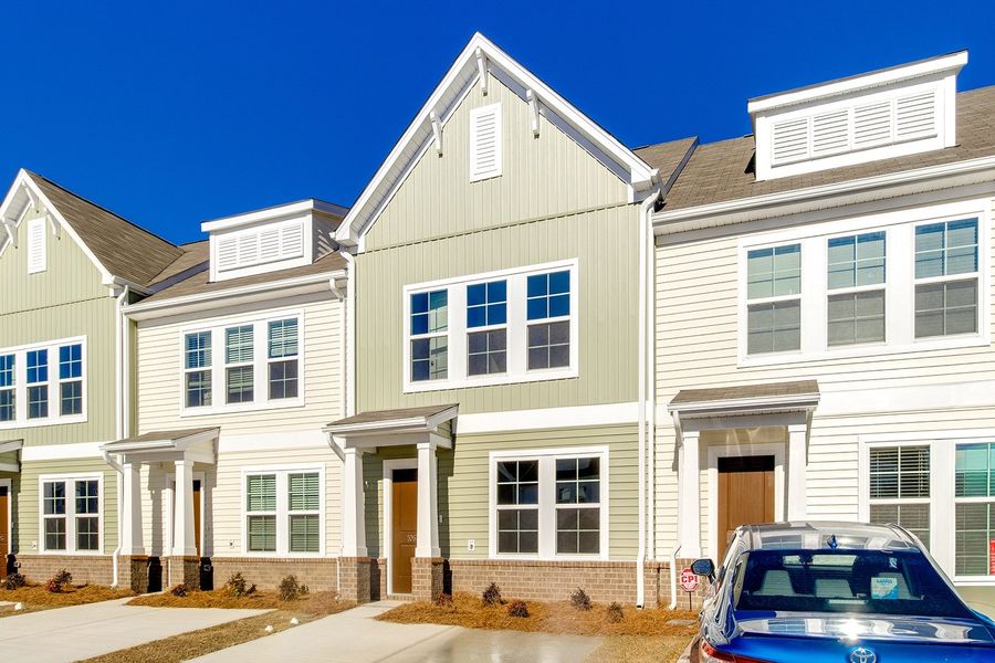 Front exterior of a new home in Astoria, Columbia, SC, highlighting curb appeal (Image 18).