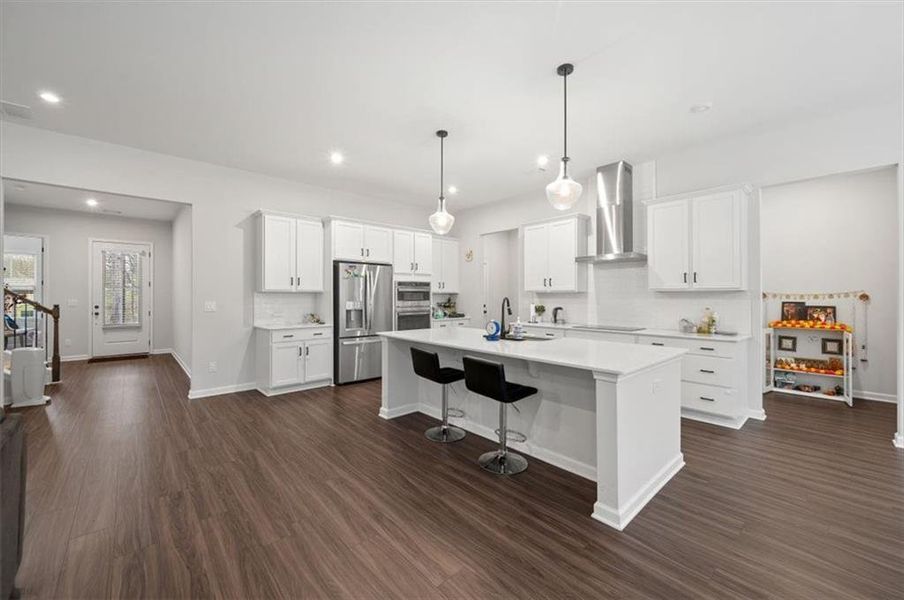 Furnished interior view inside a new home in Enclave at Edgewater, Holly Springs (Image 12).