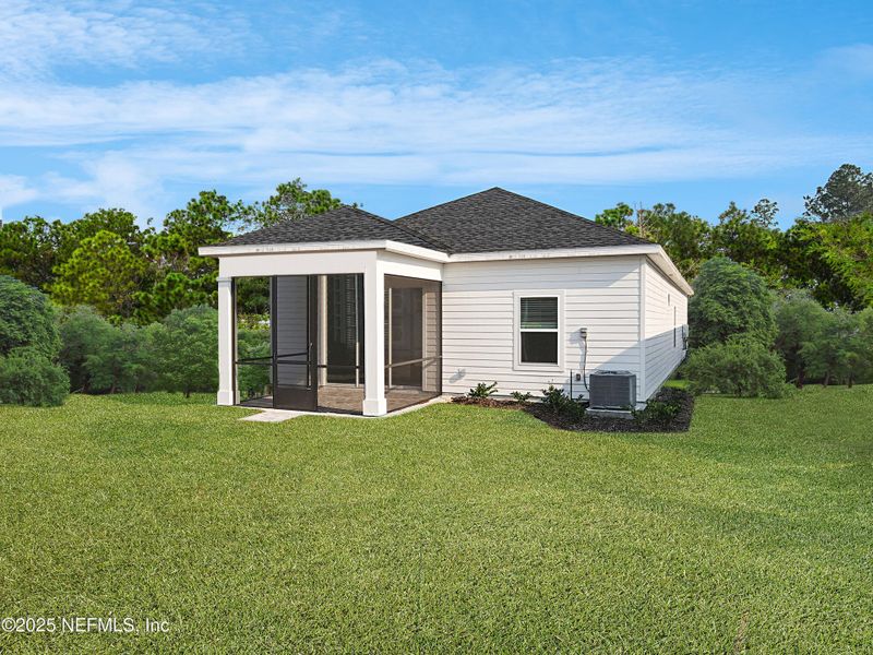 Exterior details and patio area of a home in Stillwater | Active Adult 55+: Stillwater (40s) - Royal Collection, St. Johns (Image 2).