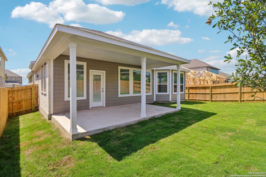 Exterior details and patio area of a home in Sagebrooke - Classic Series, San Antonio (Image 2). Exterior details and patio area of a home in Sagebrooke - Classic Series, San Antonio (Image 2).