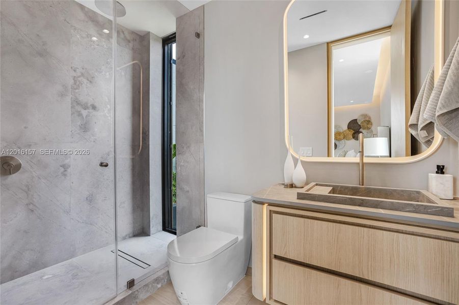 Furnished interior view inside a new home in , Miami Beach (Image 48).