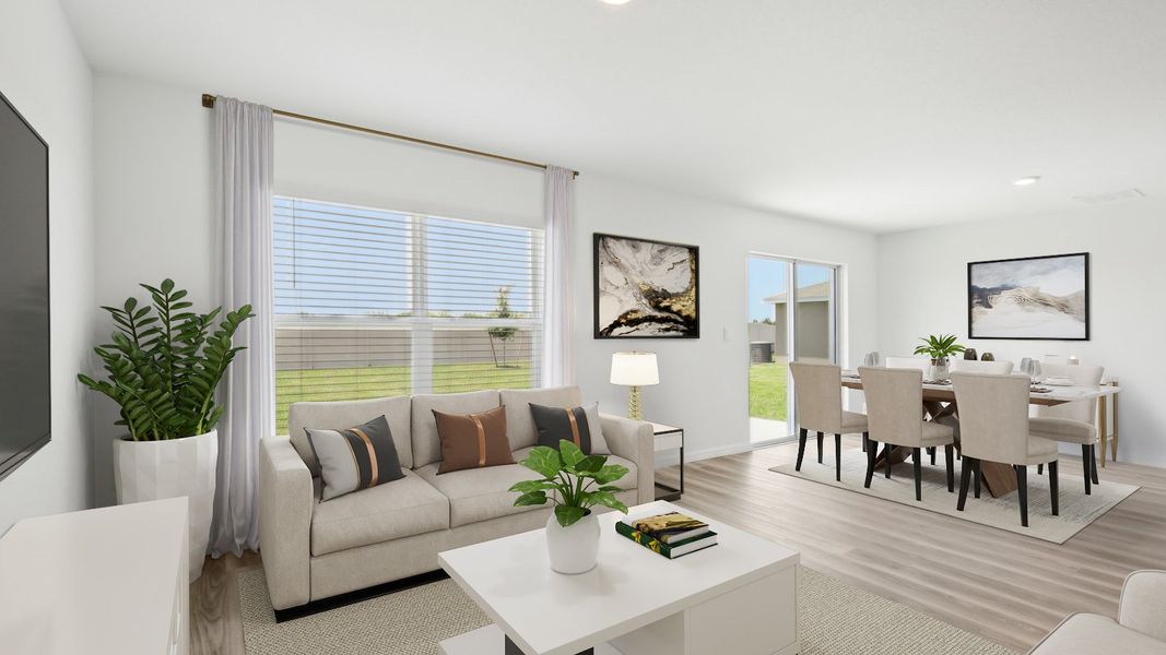 Representative furnished interior of a home built from the ARCHER II by D.R. Horton in Rye Crossing, Parrish (Image 6).