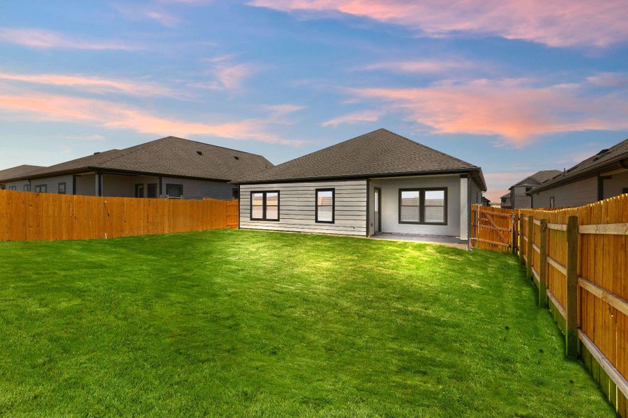 Rear of Home and Private Backyard Rear of Home and Private Backyard