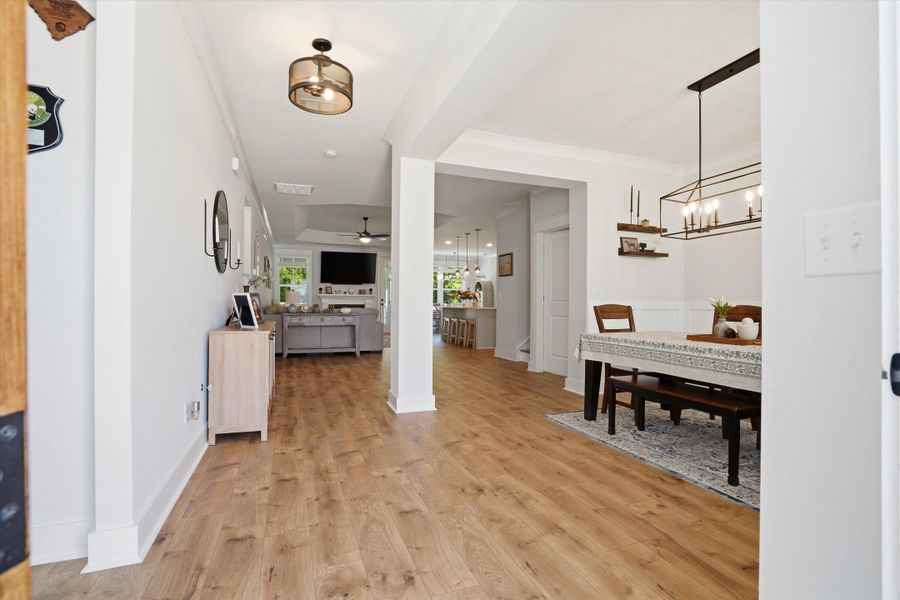 Furnished interior view inside a new home in Tidewater at Lakes of Cane Bay, Summerville (Image 10).