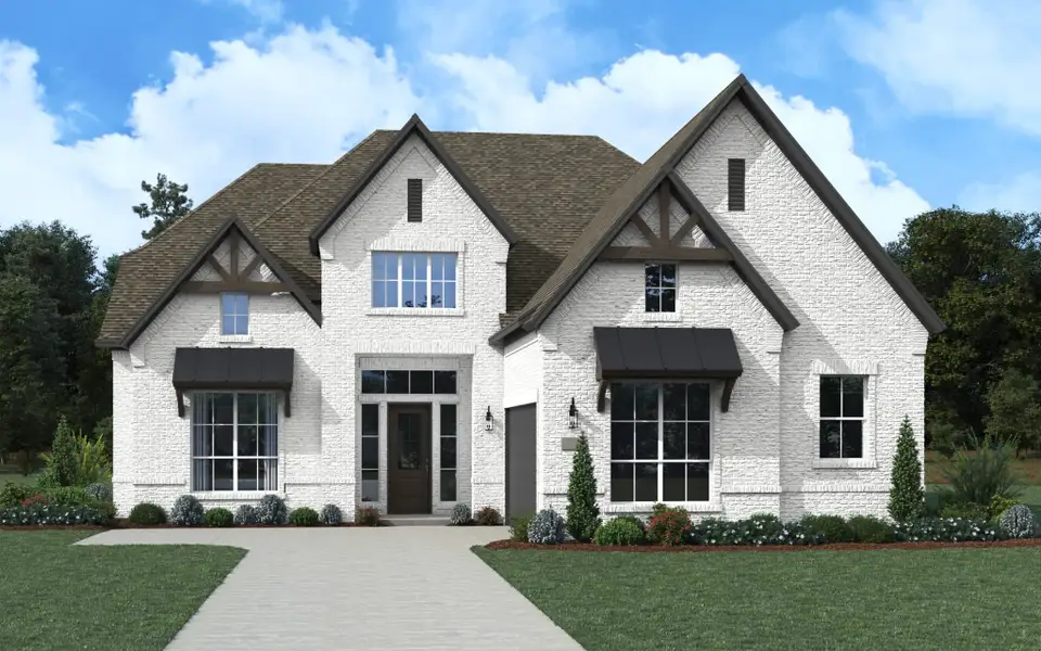 Front exterior of a new home in The Grove Frisco, Frisco, TX, highlighting curb appeal (Image 7).