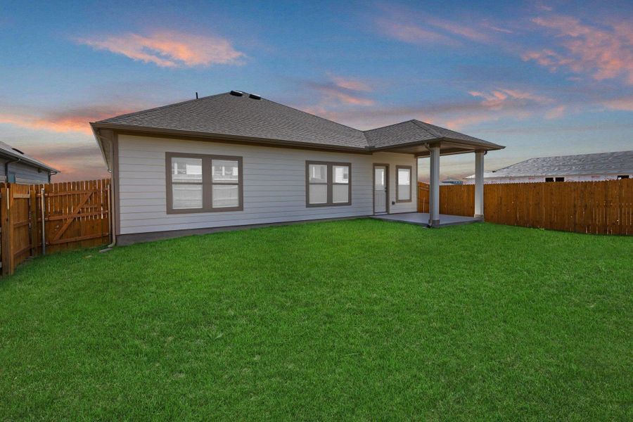 Rear of Home and Private Backyard