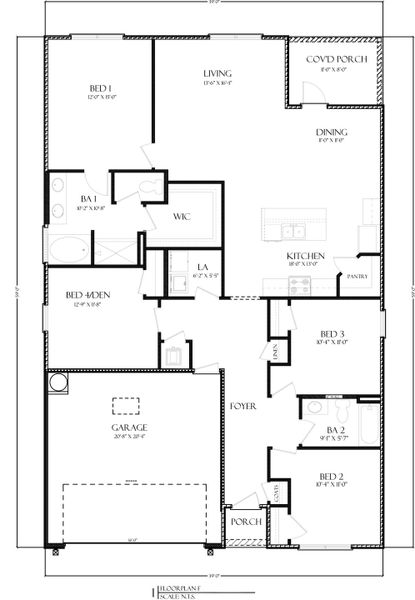 2D floor plan layout of this home in Titus Park, Panama City, FL (Image 5).