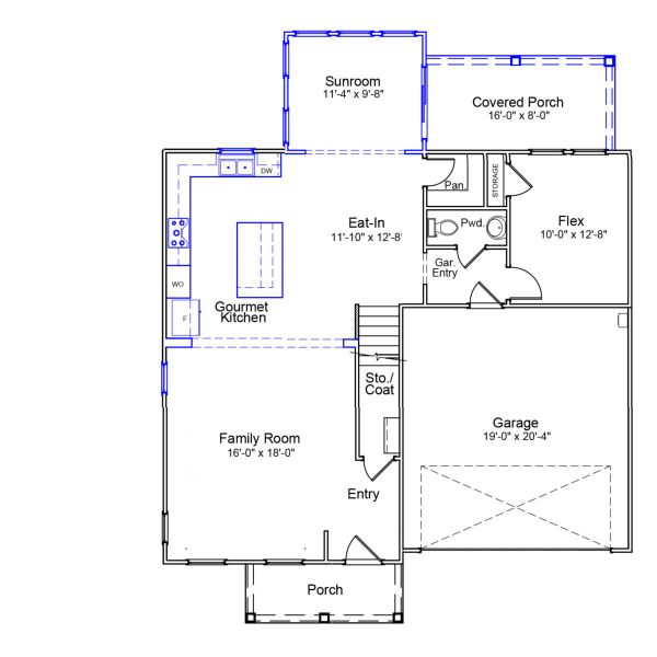 2D floor plan layout of this home in Scotts Hill Village, Wilmington, NC (Image 2). 2D floor plan layout of this home in Scotts Hill Village, Wilmington, NC (Image 2).