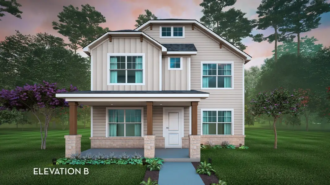 Representative exterior photo of a completed home built from the Diamond by CastleRock Communities in Austin Point, Richmond, TX (Image 2). Representative exterior photo of a completed home built from the Diamond by CastleRock Communities in Austin Point, Richmond, TX (Image 2).