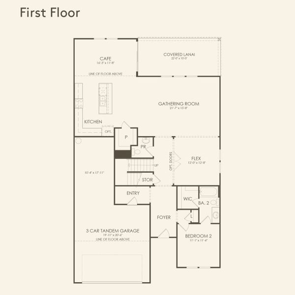 2D floor plan layout for the Yellowstone by Pulte Homes in Harrington, Greenville, SC (Image 4).