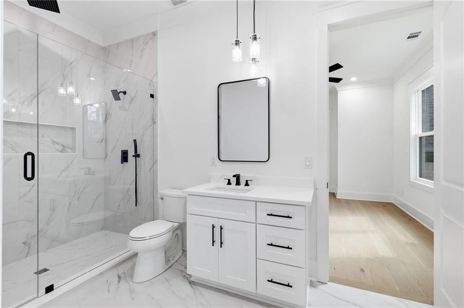 Furnished interior view inside a new home in , Monroe (Image 17).