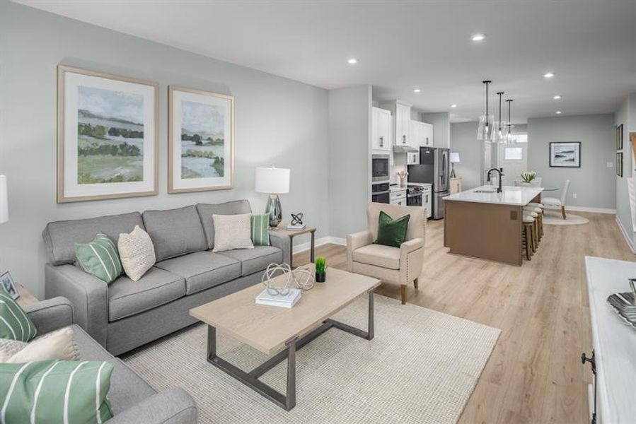 Furnished interior view inside a new home in Afton Arbors, Charlotte (Image 10).