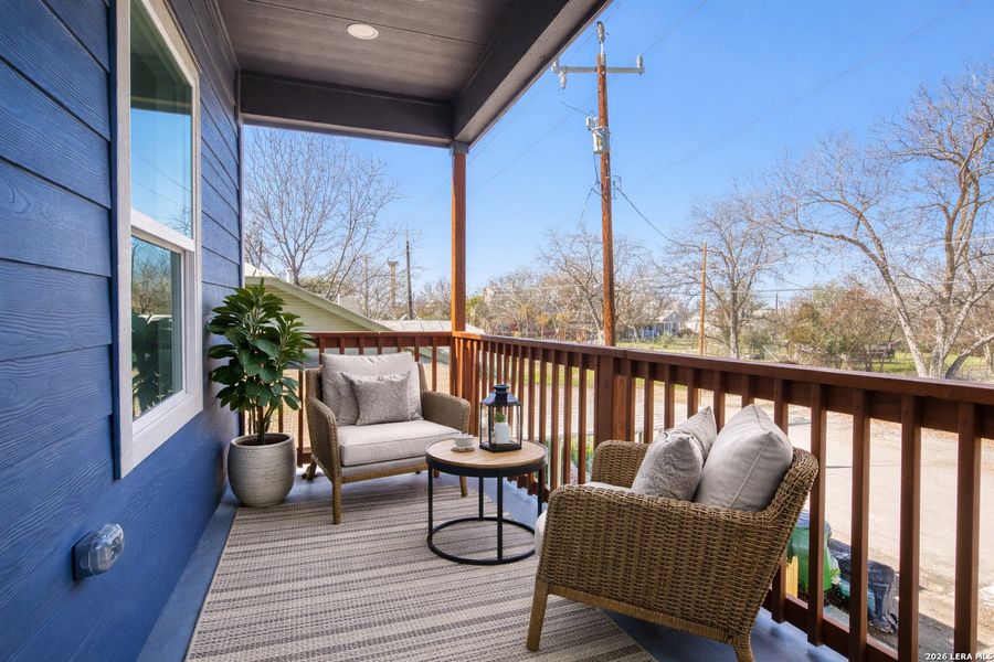 Exterior details and patio area of a home in , San Antonio (Image 3).