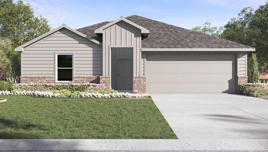 Representative exterior photo of a completed home built from the KINGSTON by D.R. Horton in Faculty Row, Abilene, TX (Image 4).