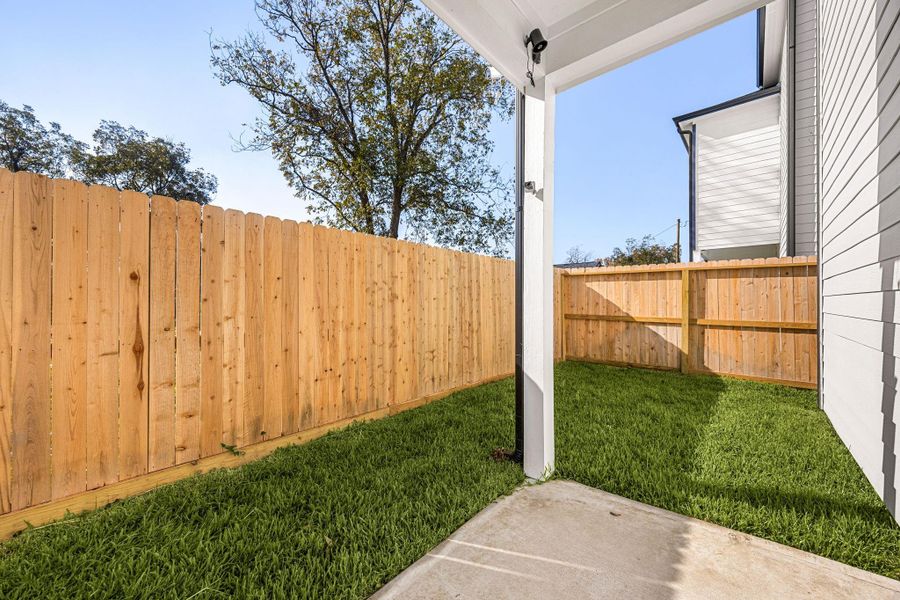 Exterior details and patio area of a home in , Houston (Image 3). Exterior details and patio area of a home in , Houston (Image 3).