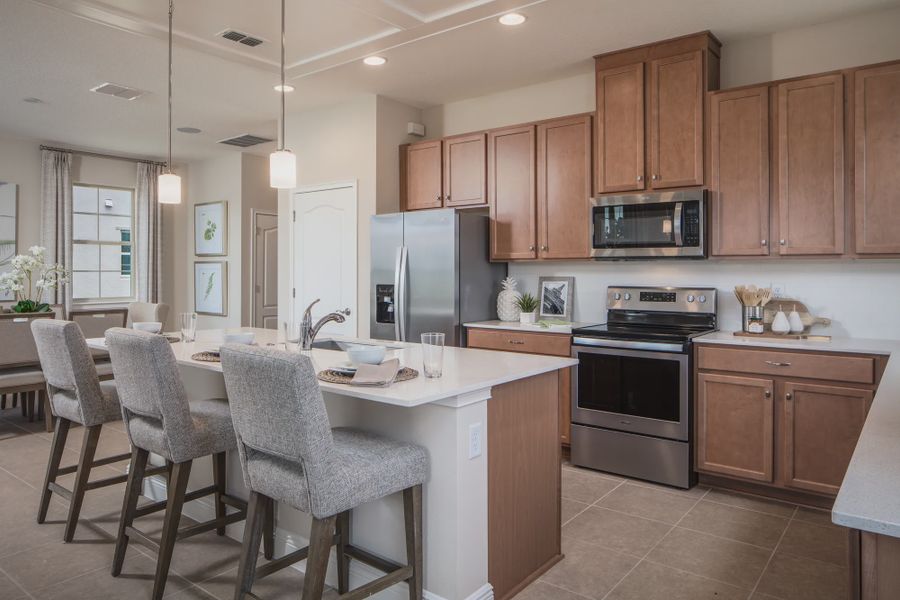 Representative furnished interior of a home built from the Harbor Isle II by Jones Homes USA in Reserve at Twin Lakes, St. Cloud (Image 6). Representative furnished interior of a home built from the Harbor Isle II by Jones Homes USA in Reserve at Twin Lakes, St. Cloud (Image 6).