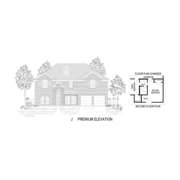 Representative rendering of the exterior for the Coventry 2F by First Texas Homes (Image 4).