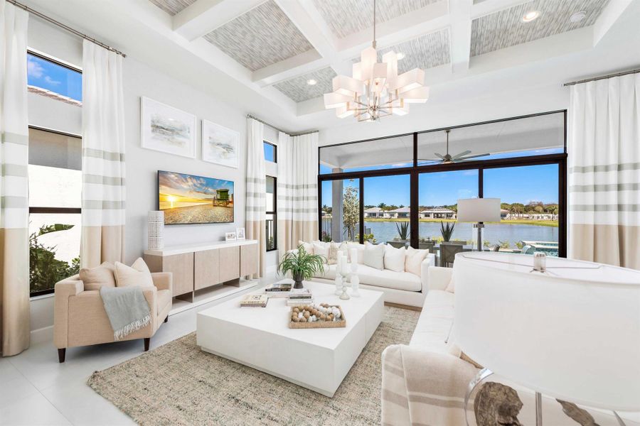 Furnished interior view inside a new home in Valencia Del Mar, Boynton Beach (Image 13).