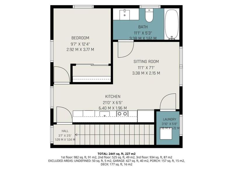 2D floor plan layout of this home in , Atlanta, GA (Image 6).