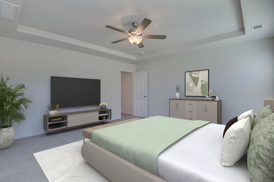 Furnished interior view inside a new home in Madison at Buice Lake, Acworth (Image 123).